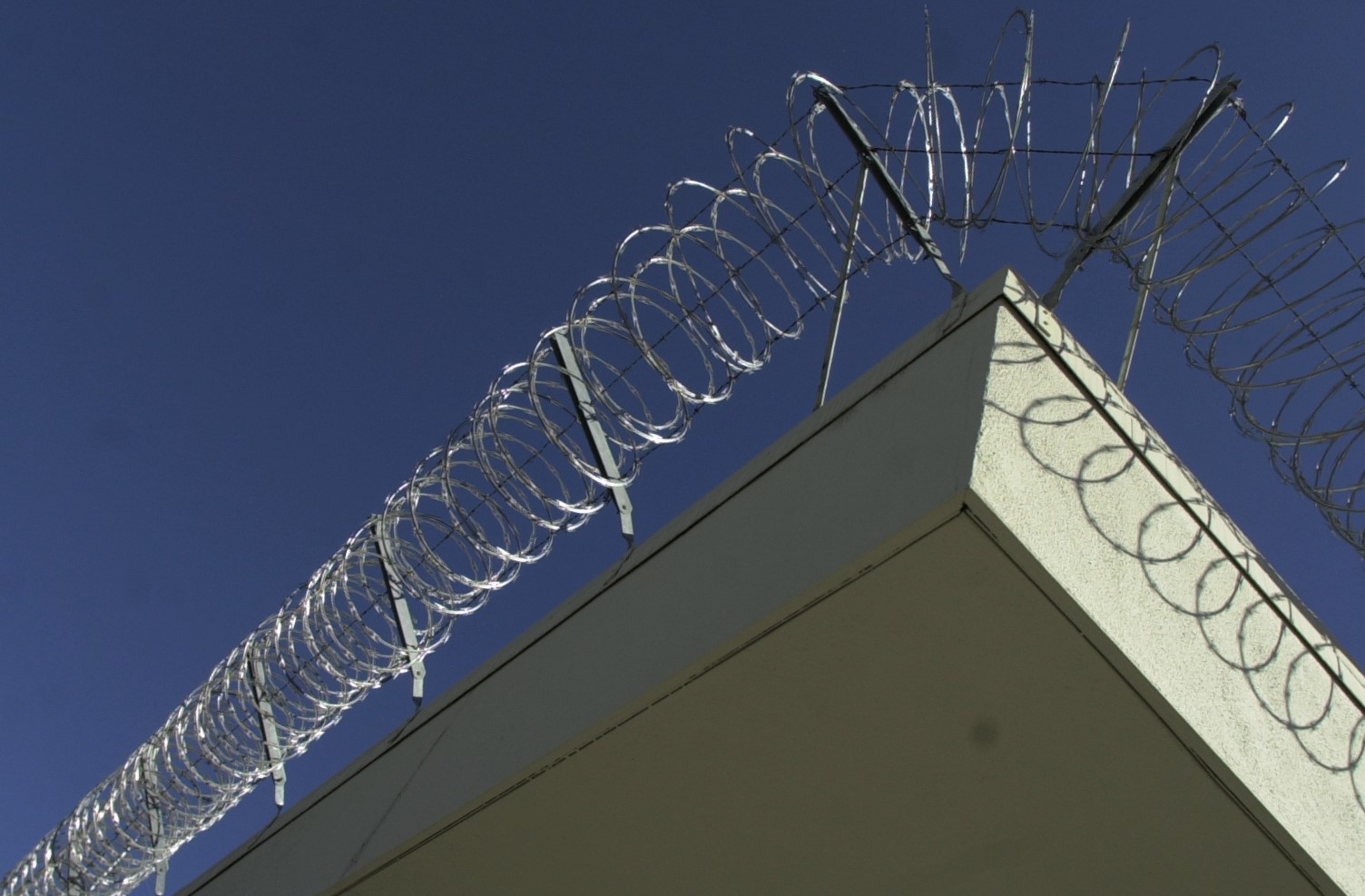 Barbed wire at California's Division of Juvenile Justice (DJJ) O.H. Close Facility.