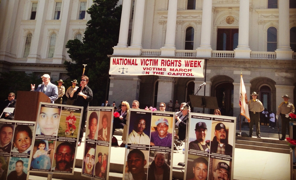 April 23, 2013 victims' rights rally in Sacramento.
